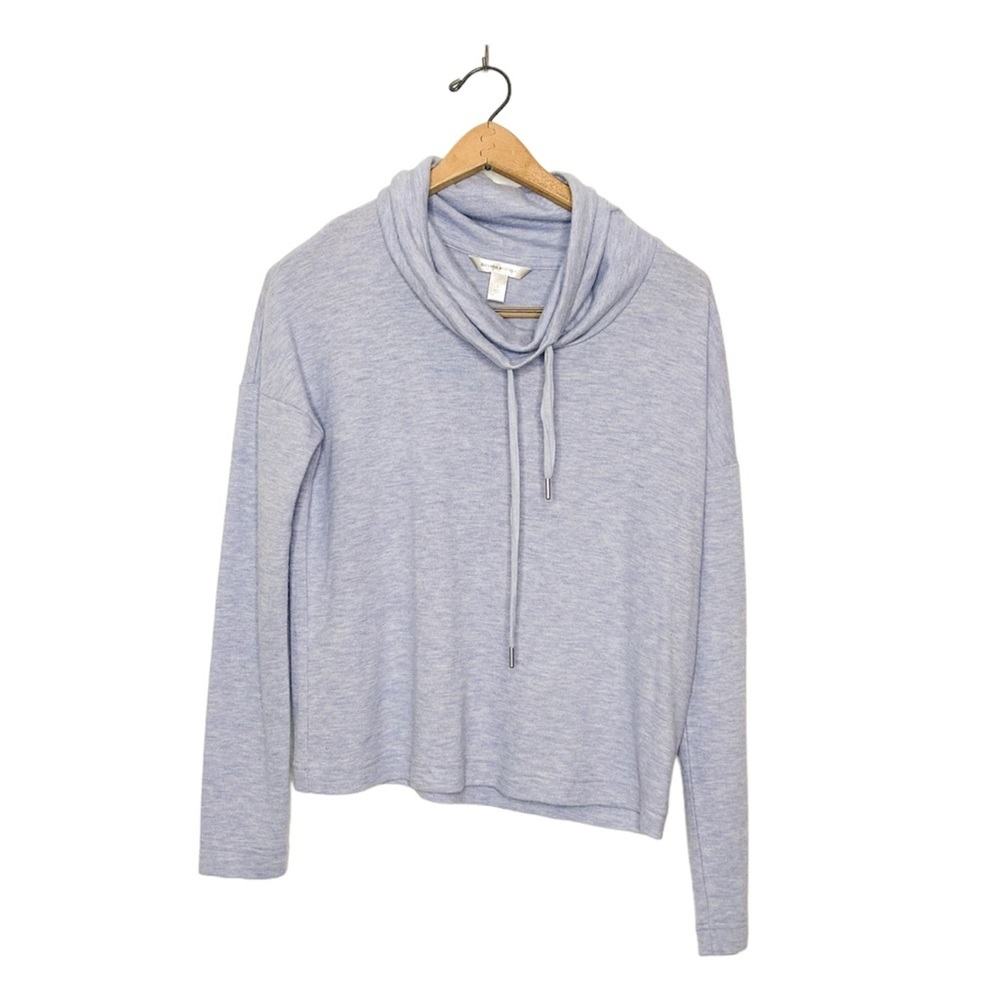 Banana Republic Pastel Cozy Cropped Boxy Mock Neck Sweatshirt Small S